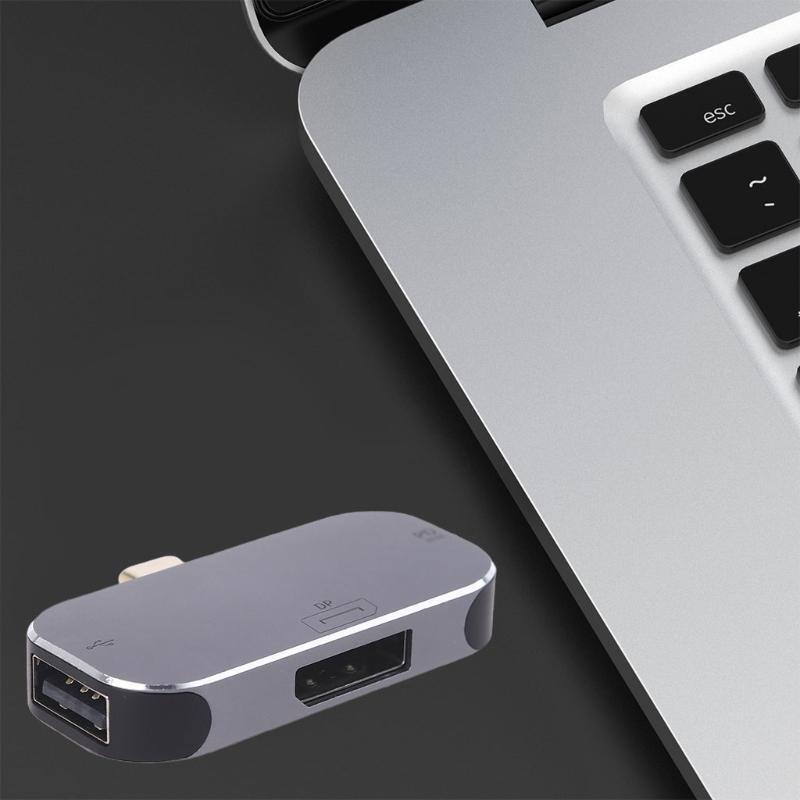 Mini Cellphone Converter Type C to DP USB2.0 Converter Tablet Charging Adapter