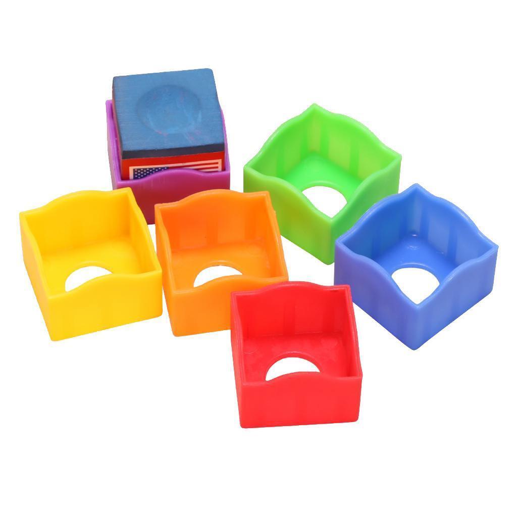 144 Pieces/Box Multicolor Billiards Snooker Pool Cue Tip Chalk Holder Case for