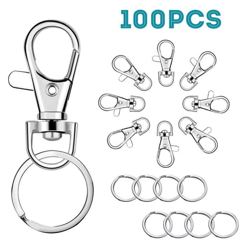 1 Set Alloy Lobster Clasps Hooks with Jump Rings for DIY Jewelry Making Keychain