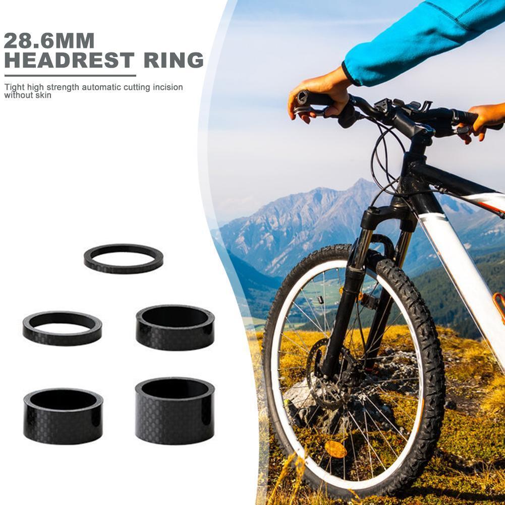 5pcs/set 28.6mm Carbon Fiber Washers MTB Bike Bicycle Headset Stem Spacers