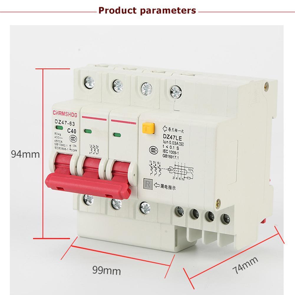 DZ47le-63/3P+N Leakage Protection Circuit Breaker Household Switch (40A)