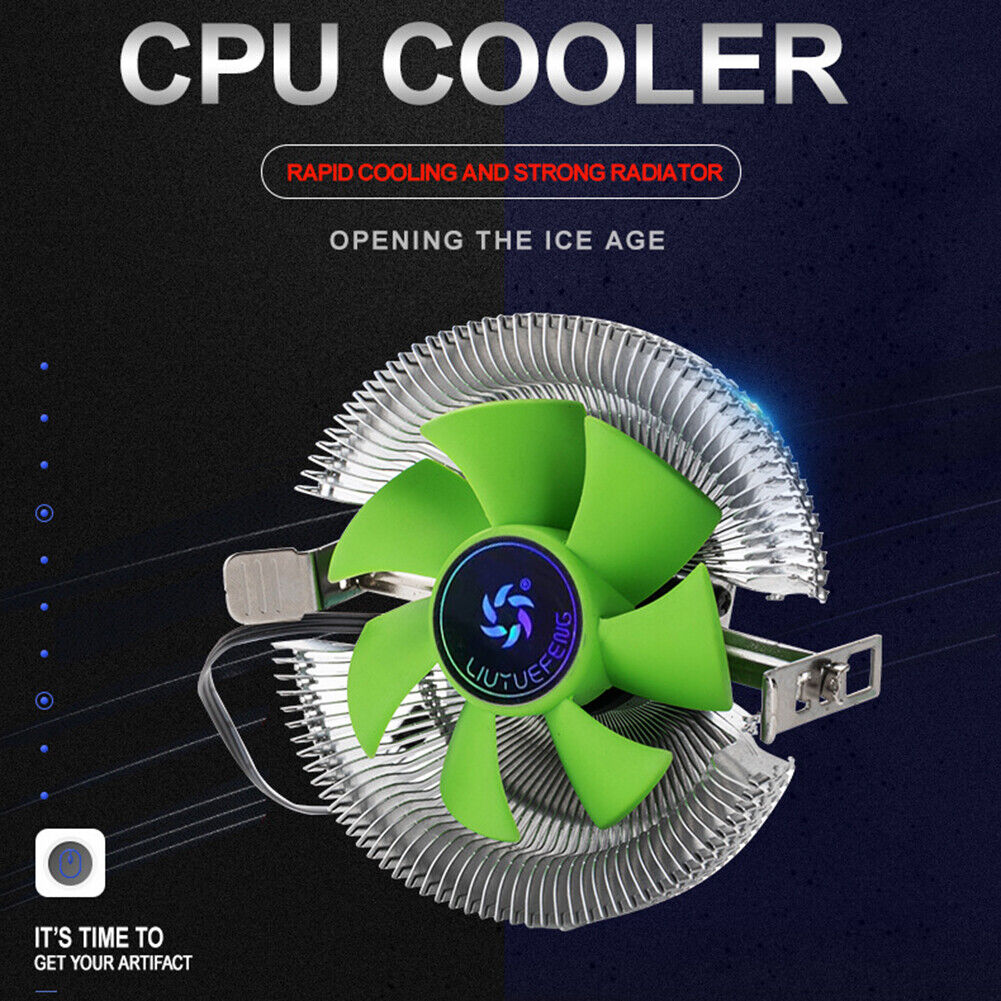 CPU Cooler Heatsink for LGA 775/1150 1151 3Pin Fan Cooling Silent Radiator