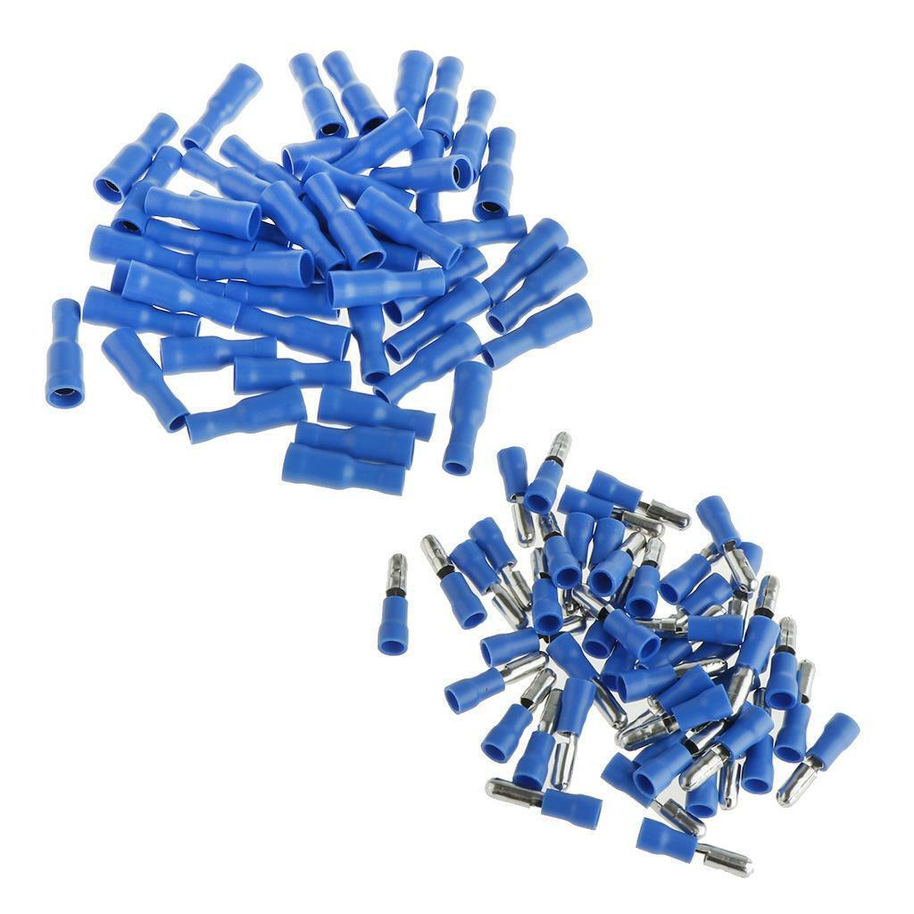 100pcs Fully Insulated Wire Crimp Terminal Quick Connectors Wiring