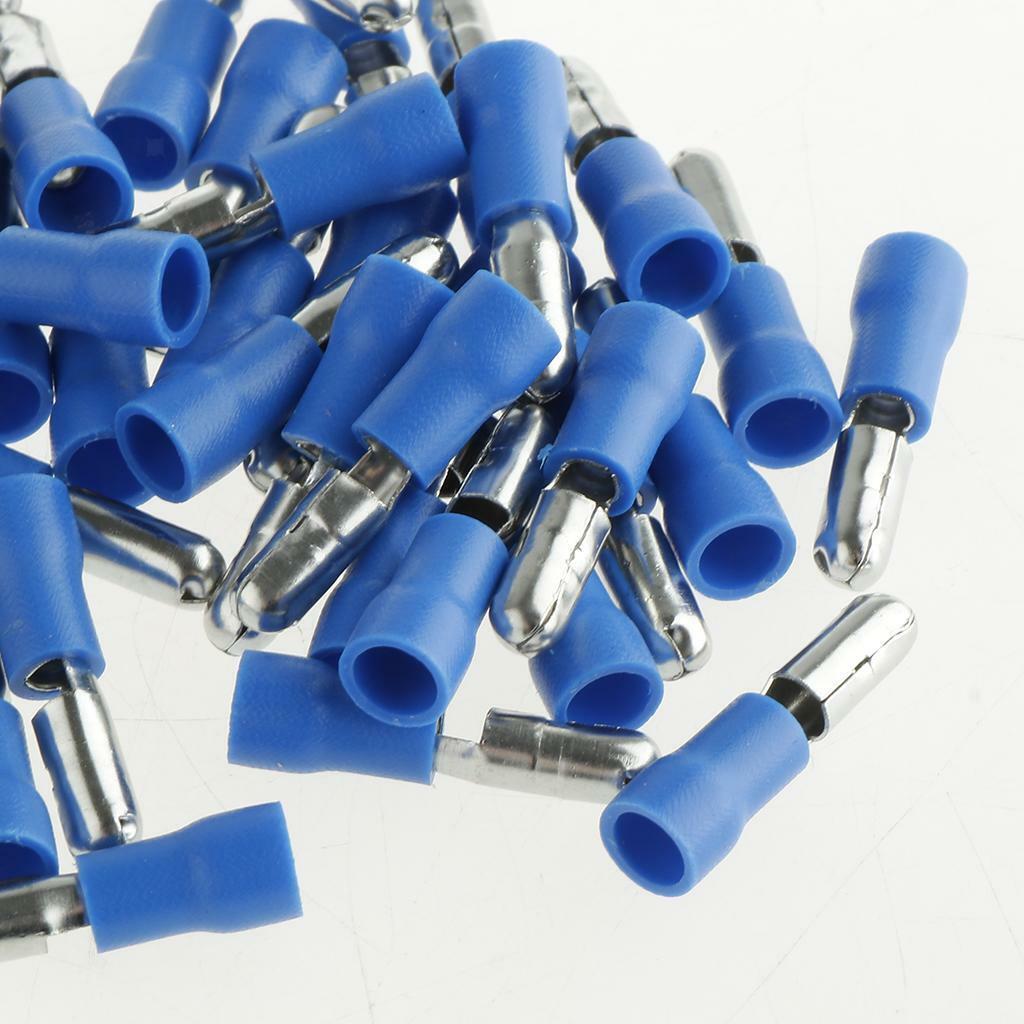 100pcs Fully Insulated Wire Crimp Terminal Quick Connectors Wiring