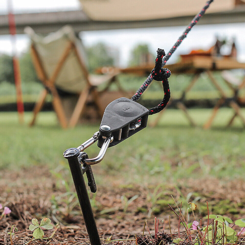 Tent Pulley Rope Buckle Fastener Windproof Adjustable Camping Buckles (L)