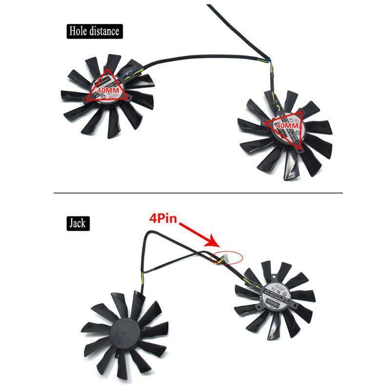 PLD10010B12HH 95mm GTX780Ti 780 750Ti 660 760 Fan 40mm 12V 0.40A 4Pin for MSI R9