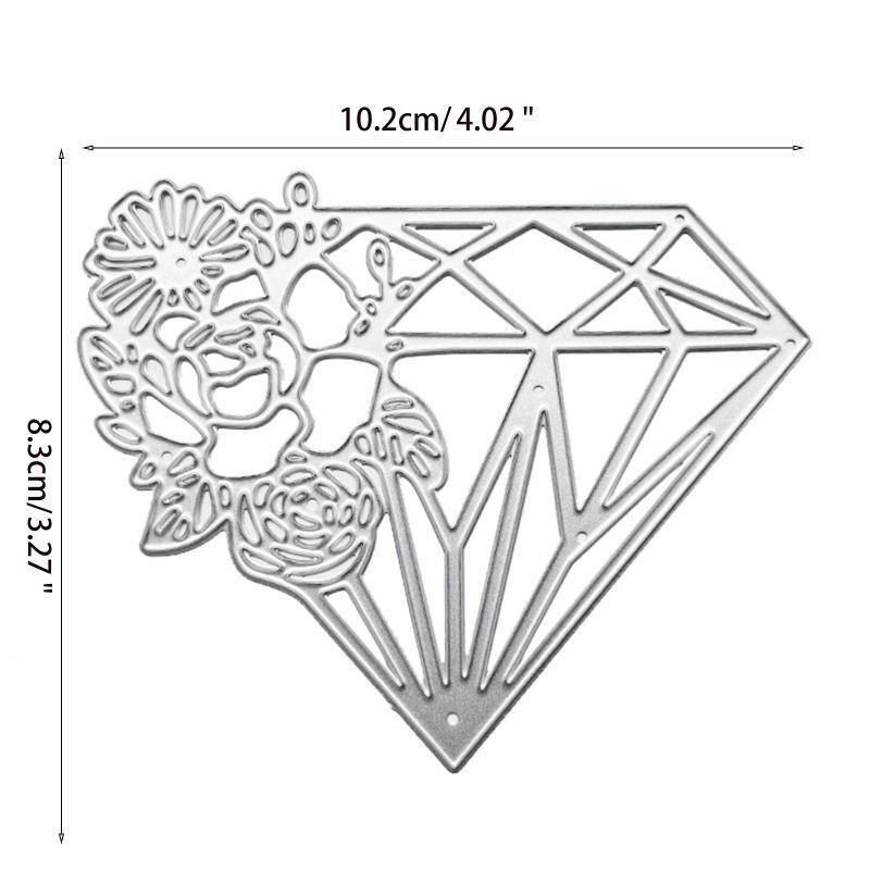 Rose Diamond Metal Cutting Dies Stencil DIY Scrapbook Album Paper Card Template