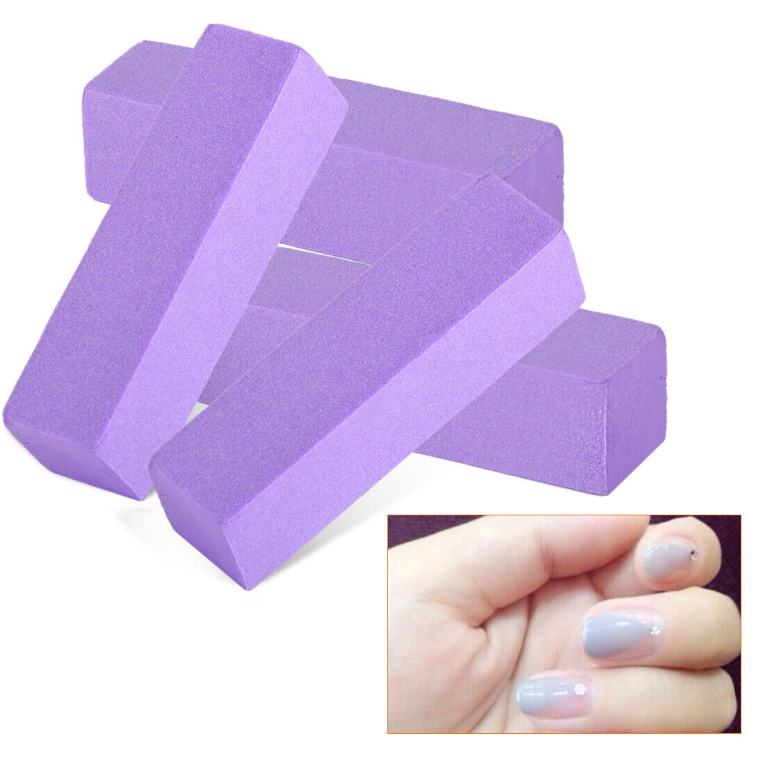 10 Pro Manicure Nail Art Buffing Buffer Sanding Block File Pedicure High Foam Li