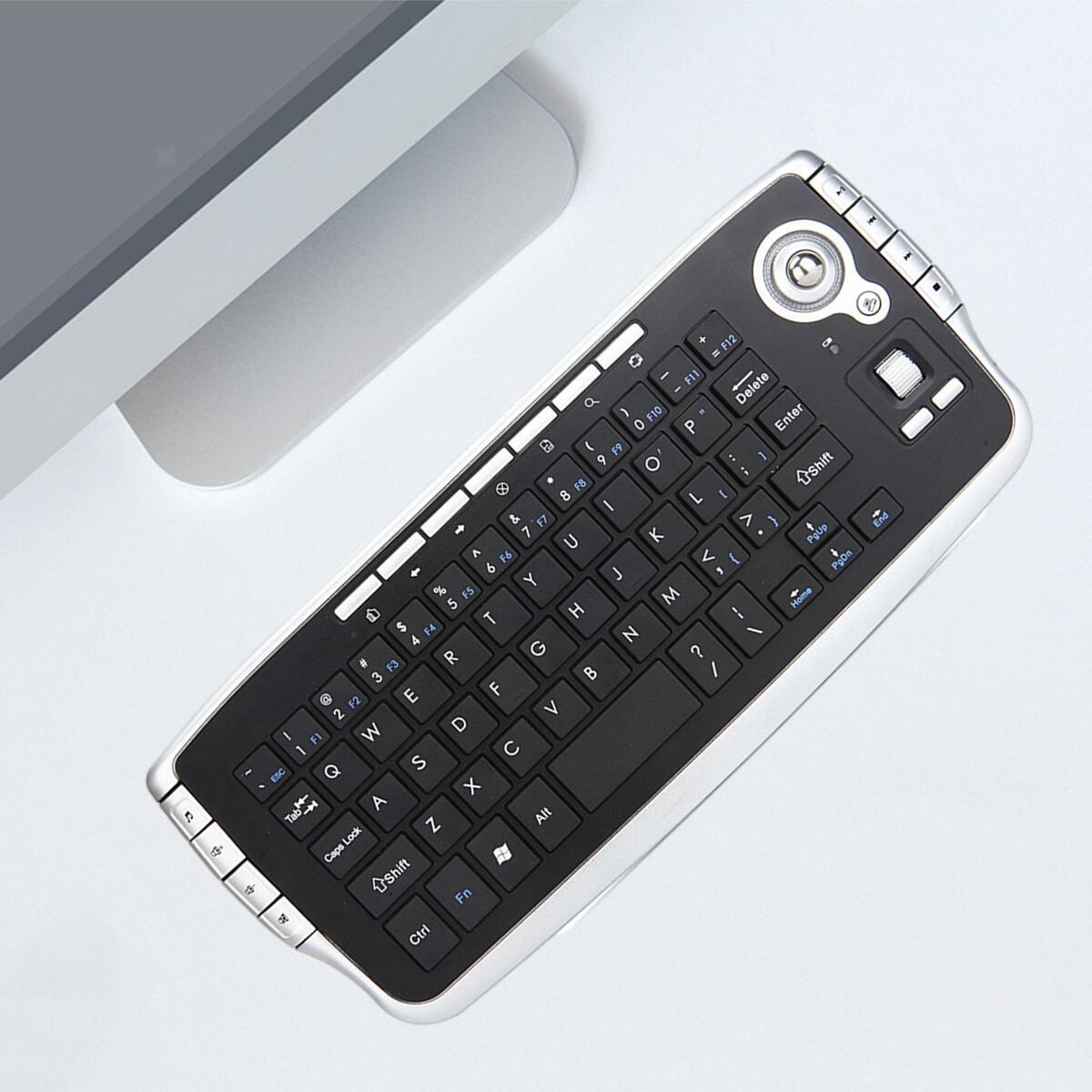 Blesiya Wilreless Keyboard Trackball Multi Function 78Keys for Notebook Tablet