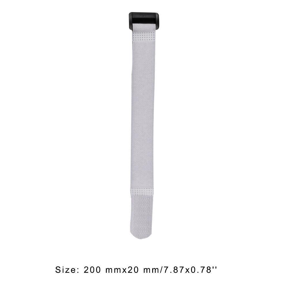 10pcs Fishing Rod Tie Strap Suspenders Fastener Hook Loop Ties Belt (White)