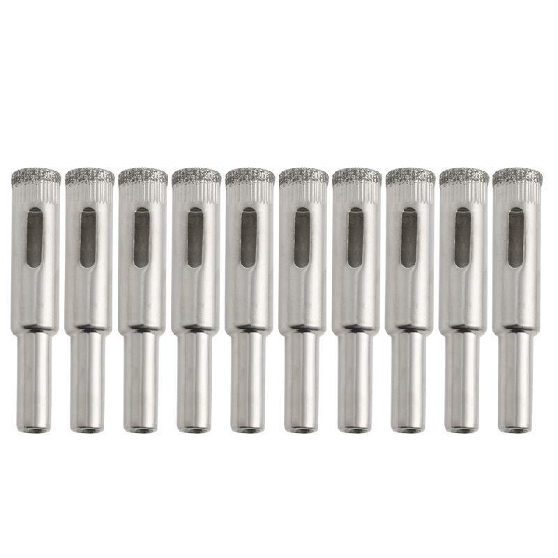 10Pcs 10 mm forage diamant base Coated Bits Scie Carreaux verre Céramique Marbre