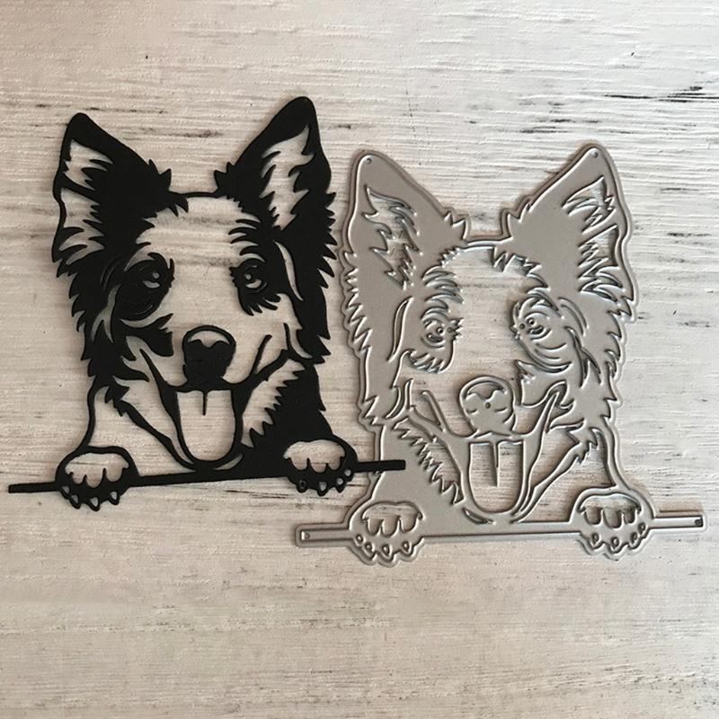 Cute Dog Metal Cutting Dies Stencil Scrapbooking DIY Album Stamp Paper Embossing