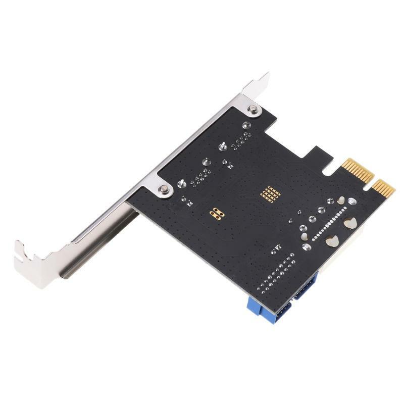 USB3.0 x2 PCI-E Expansion Card External 19pin PCIe Card 4pin IDE Power Connector