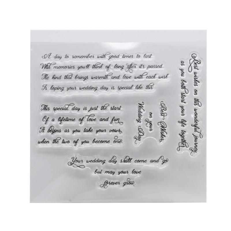 Wedding Blessing Silicone Clear Seal Stamp DIY Scrapbook Embossing Photo Album