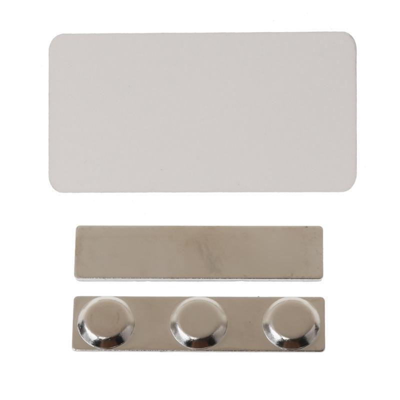 10Pc DIY Sublimation Blanks Magnetic Badge Pins Id Card Holder for Heat Transfer