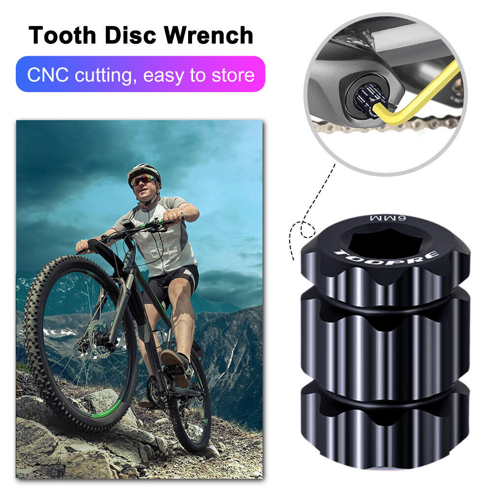 One-Piece Crankset Removal Wrench Bicycle Crank Installation Tool (Black)