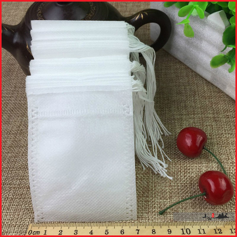 100Pcs Muslin Cotton Drawstring Reusable Spices Herbs Food Filter Bags 8X10cm