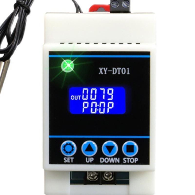 Rail Type Digital Temperature Controller Thermostat Controller 220V 30A 35mm