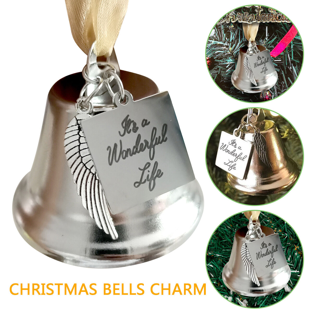 Christmas Bells Stainless Steel Christmas Jingle Bells Xmas Trees Decor
