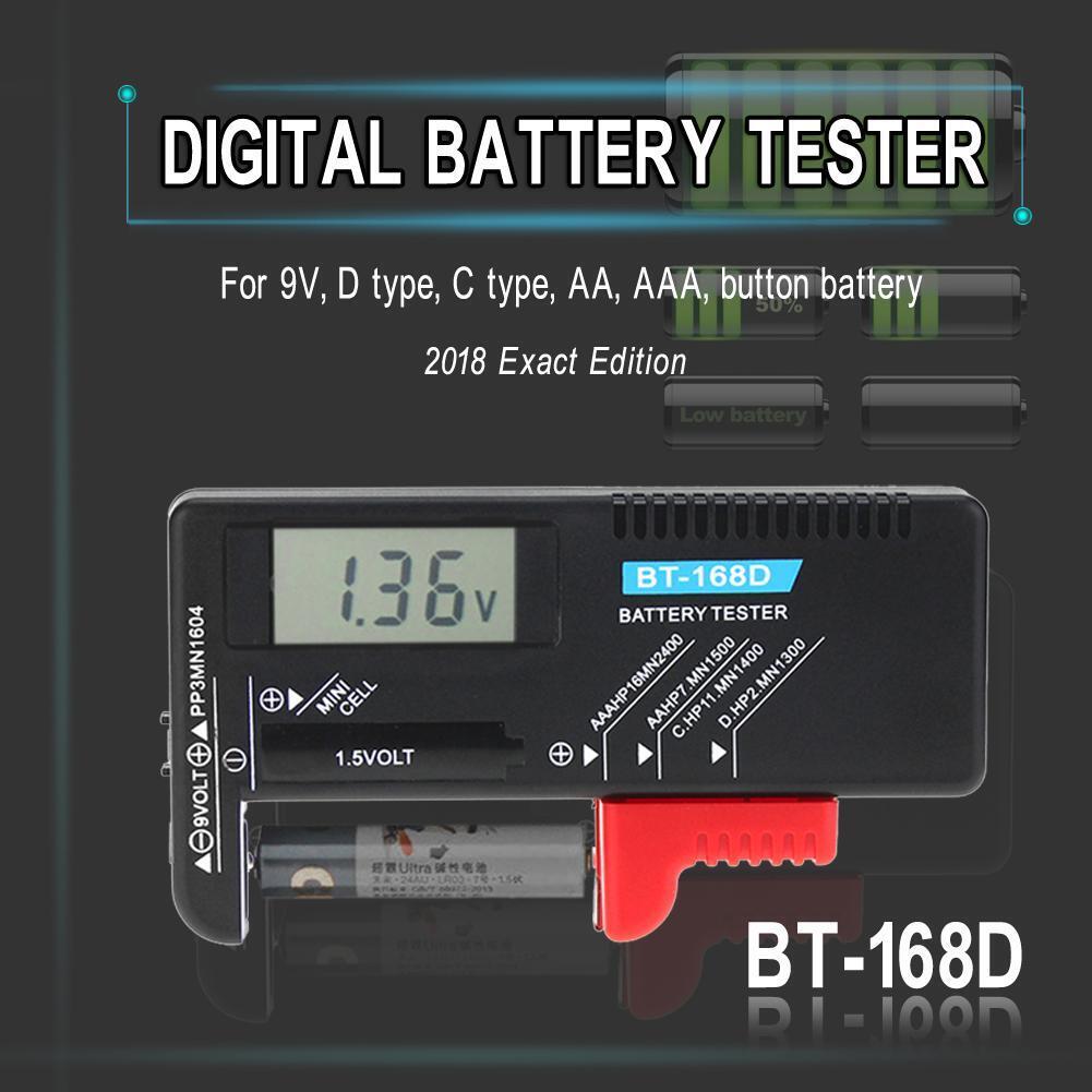 BT168D Smart LCD Digital Batteries Tester Electronic Measure Checker for 9V
