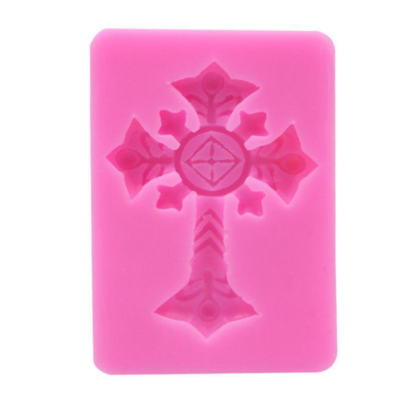 3Pcs Cross Shape Cake Fondant Mold Silicone  Chocolate Mold Decoration Supplies