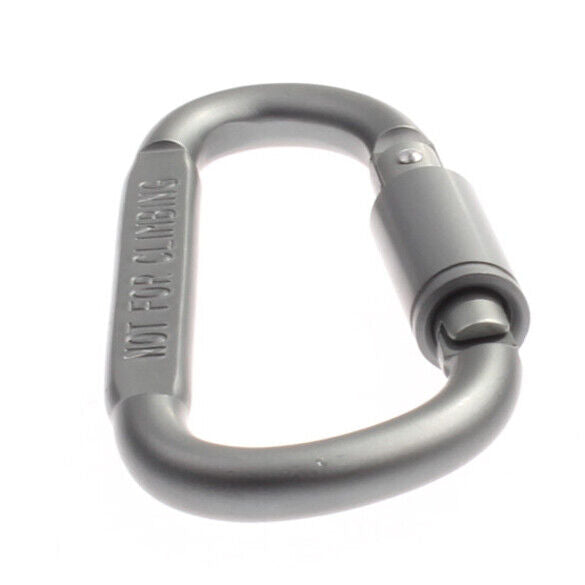 D-Shaped Aluminum Screw Lock Hook Clip Keyring Outdoor Camping Sport