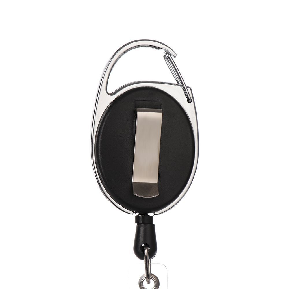 Clear Reel Clip ID Card Holder Credit Card Case Retractable Badge Holders