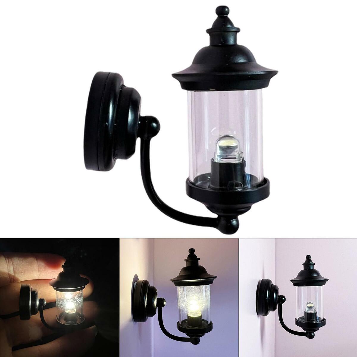 2pcs  Mini 1:12 Wall Lights w/  Room Supplies Decoration