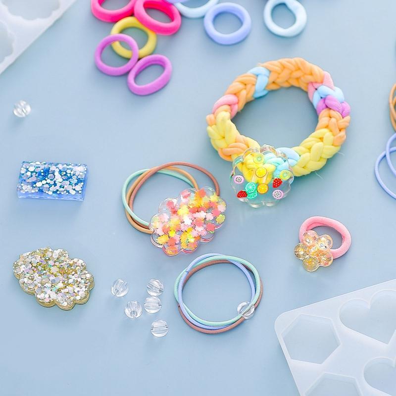 Colorful Braided Wristband with Silicone Mold Star Heart Shape Mold DIY Craft