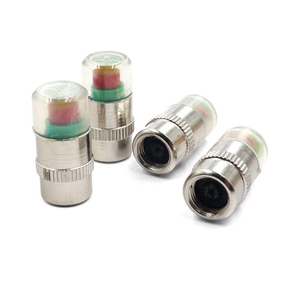 4pcs 36psi Car Tire Pressure Detection Cap Monitoring External Valve Caps