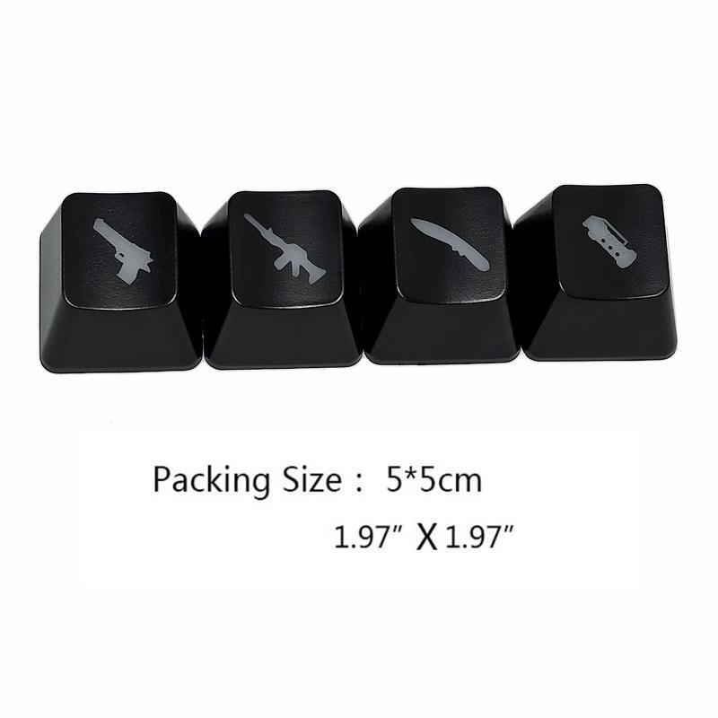 Mechanical Keyboard Key Caps ABS OEM R4 WASD Key Caps Personality Keycap 4PCS