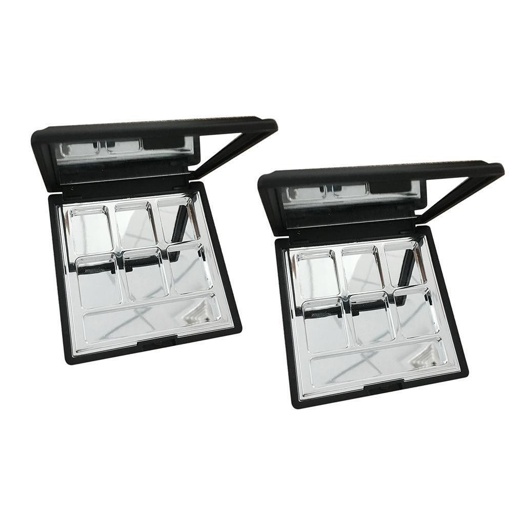 2Pcs Empty Makeup Case Organizer Container for Blush Lip Gloss Loose Powder
