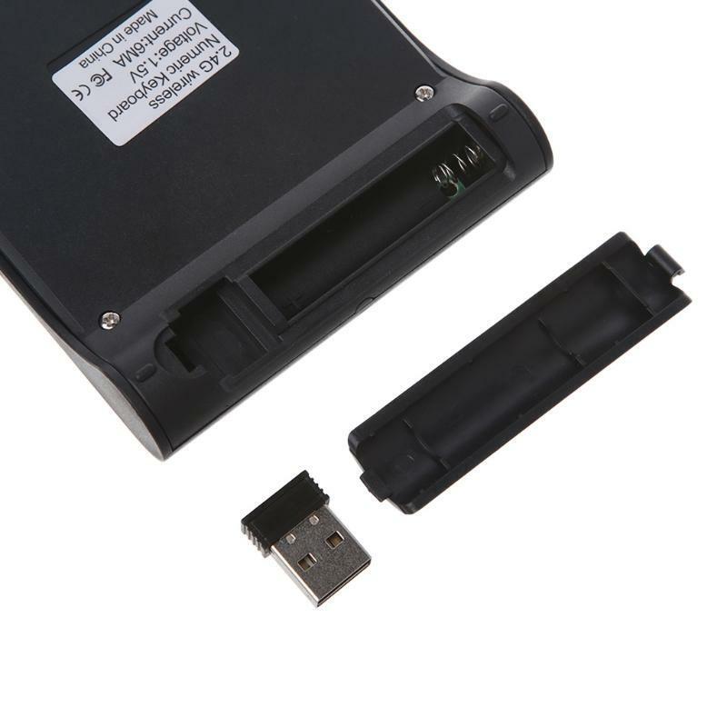 Portable 2.4G Wireless Digital Keyboard USB Number Pad 18 Keys Numeric Keypad