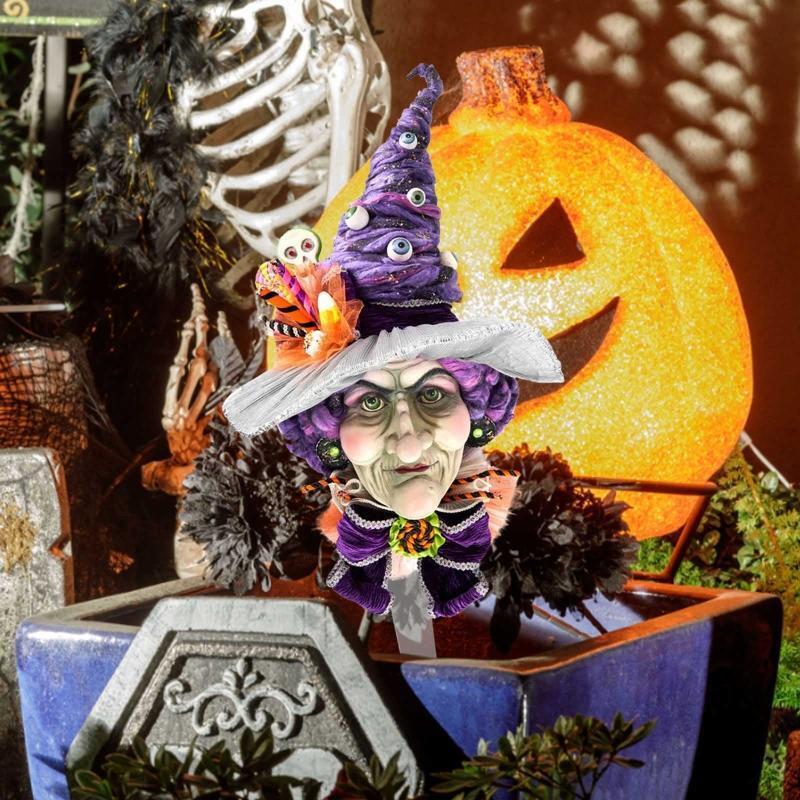 Halloween Witch Floor Inserts Halloween Acrylic Decorations Easy to Decorate