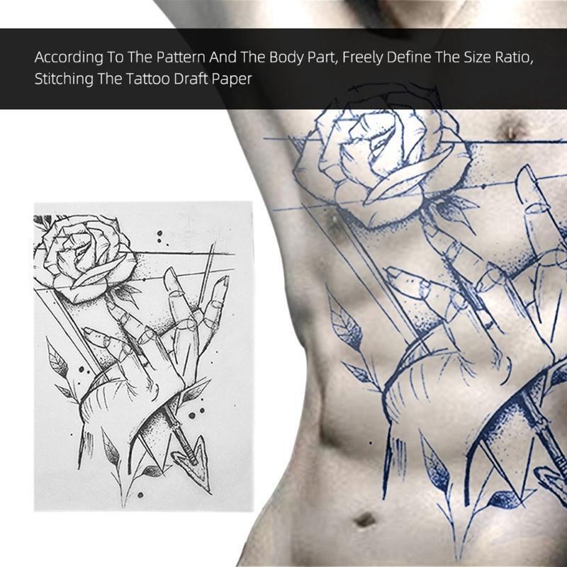 100pcs Tattoo Transfer Sketch Draft Paper Tattoo Accessories Thermal Stencil