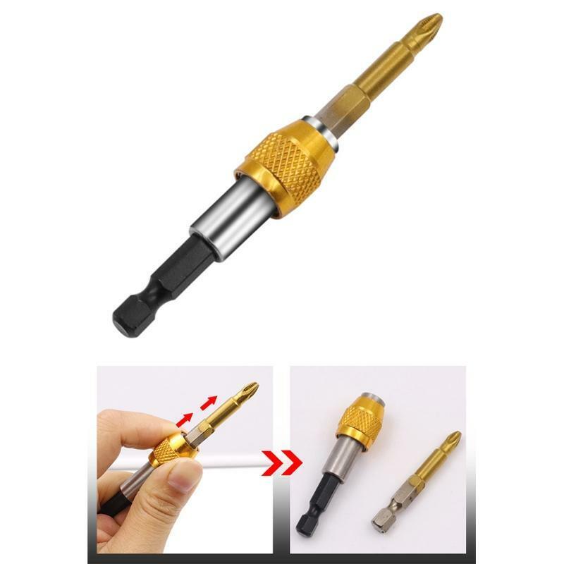 1/4 Hex Shank Drill Bit Extension Magnetic Bit Holder for Hex Impact Bits