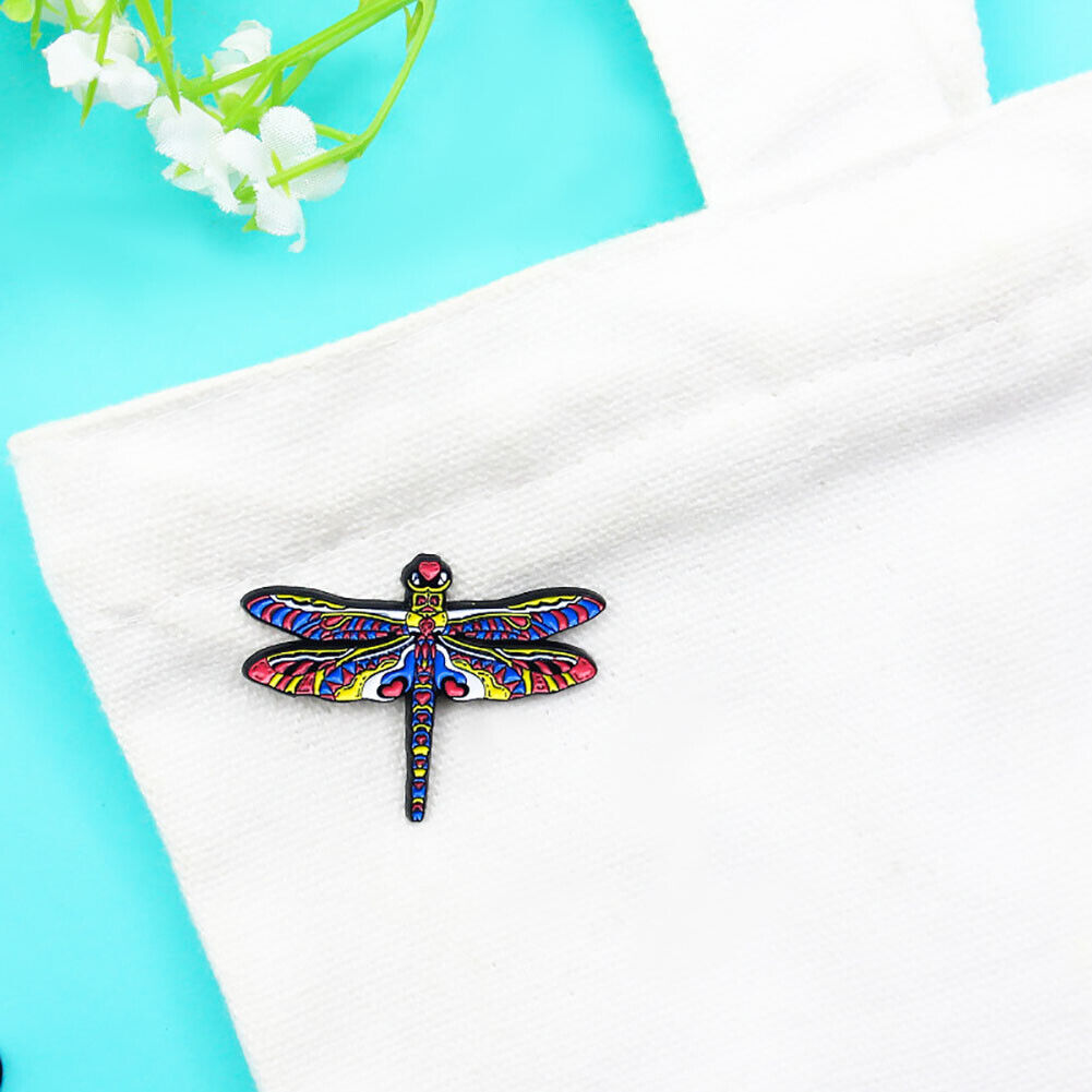 Painted Dragonfly Enamel Pins Brooch Animal Clothes Denim Bag Lapel Jewelry