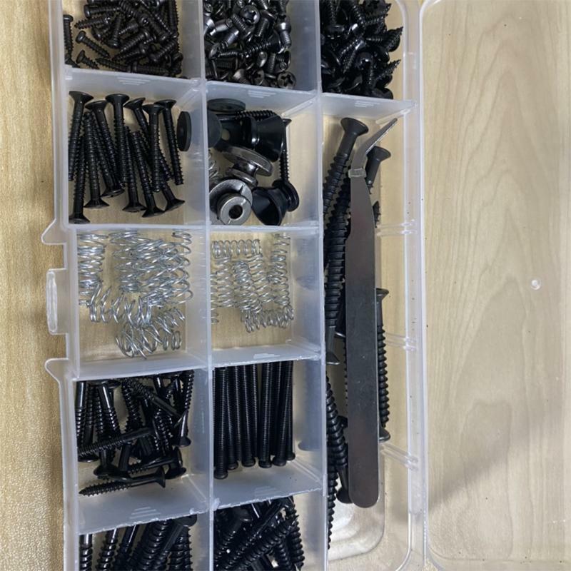 9 Pieces Guitar Screws Set Guitar Screw Kit Assortment Box Kit Electric Guitar