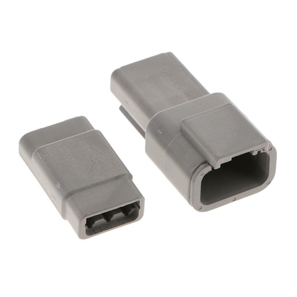 1 Set 3Pins Way  Waterproof Electrical Wire Connector Plugs Terminals