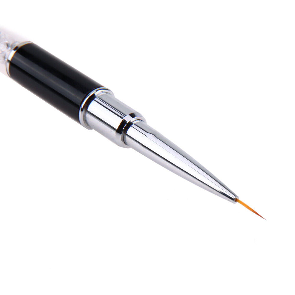 Nail Art Painting Brush Pen Rhinestone Crystal Acrylic Handle Carving Liner