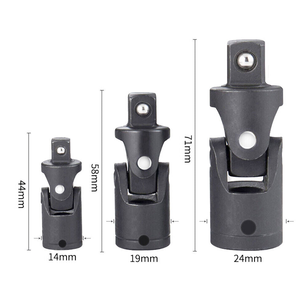 3pcs/Set Universal Joint Wrench Sockets Adapter Manual Car Repair Tools
