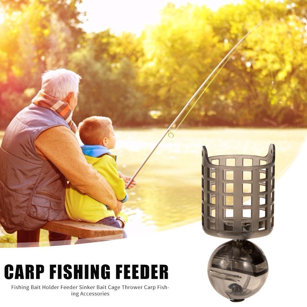 Fishing Bait Cage Connector Sinker Feeder Bait Holder Fishing Tackle (L)