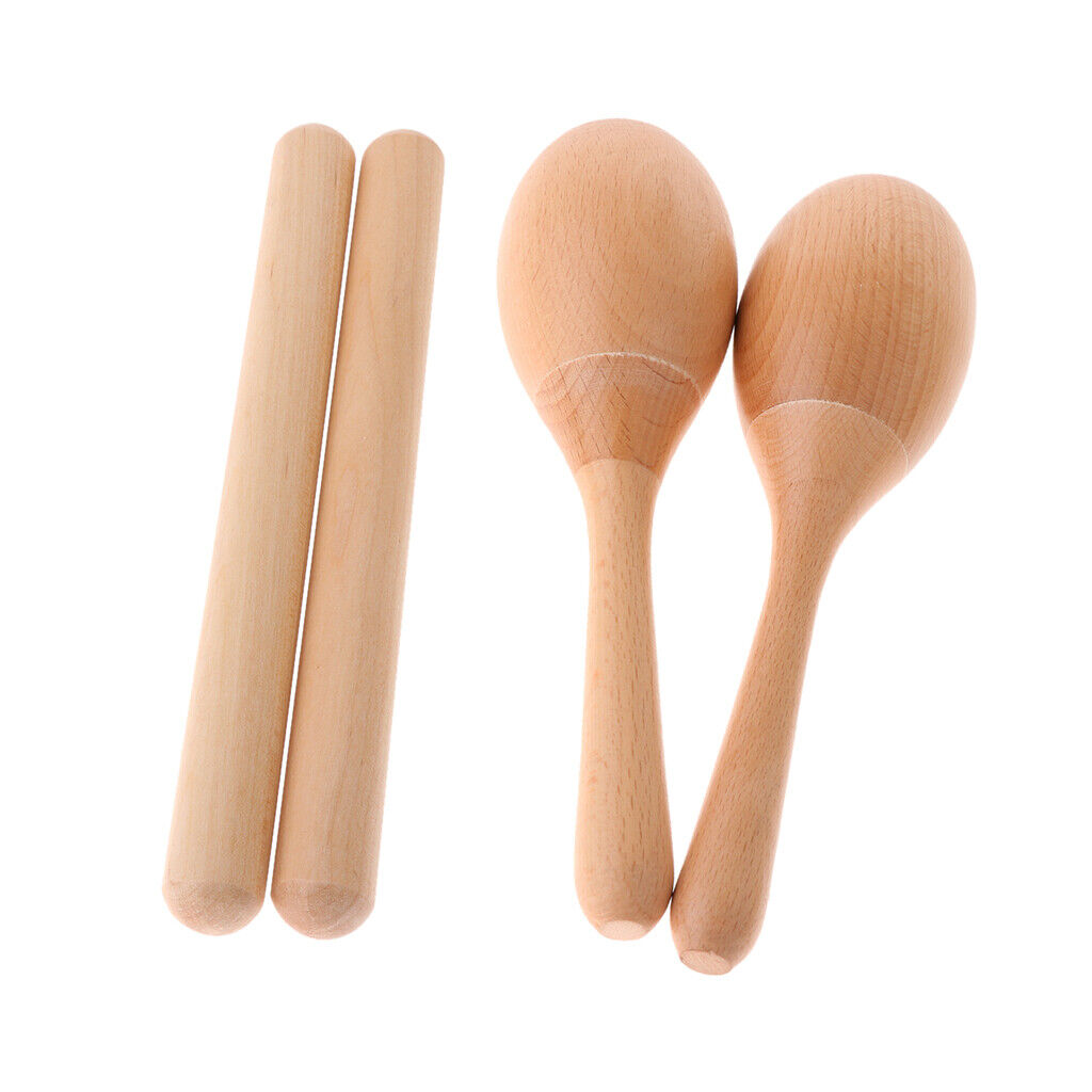 4Pcs  Hammers Rattle Shaker Drumsticks  Percussion   Gift