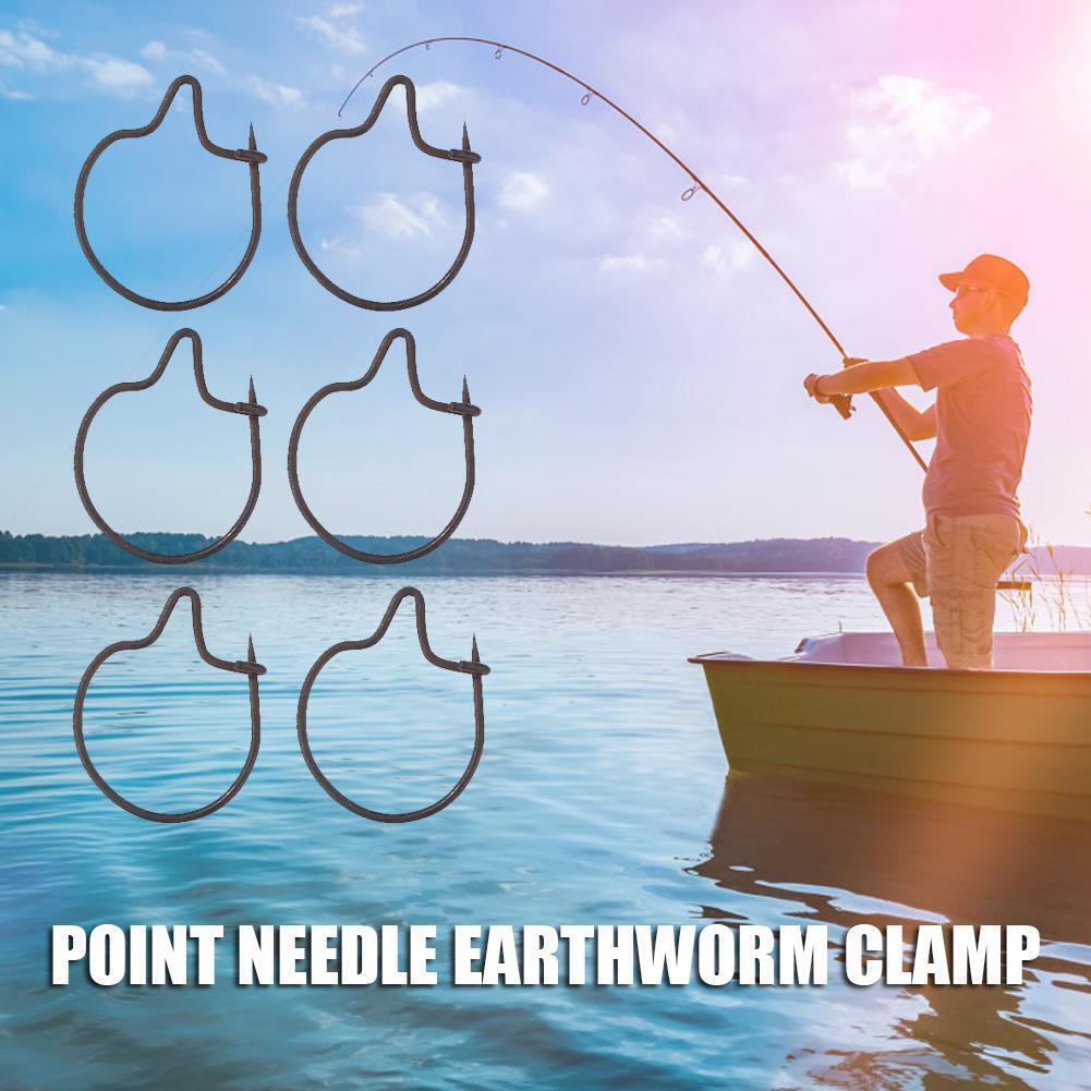 30pcs Carp Fishing Maggot Clip Earthworm Clip Hair Rig Worm Holder Hook (S)