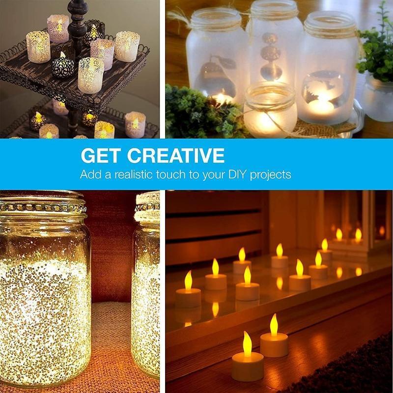 Led Tea Lights 24 Pcs Mini Candle Lamp Battery Operated Flameless No Flickering