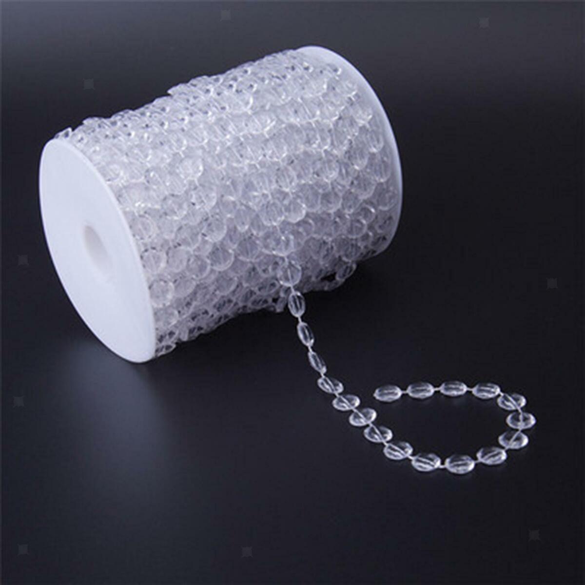 30 Meter/ Tranparent Disk Bead String  Clear for Doorway Wedding