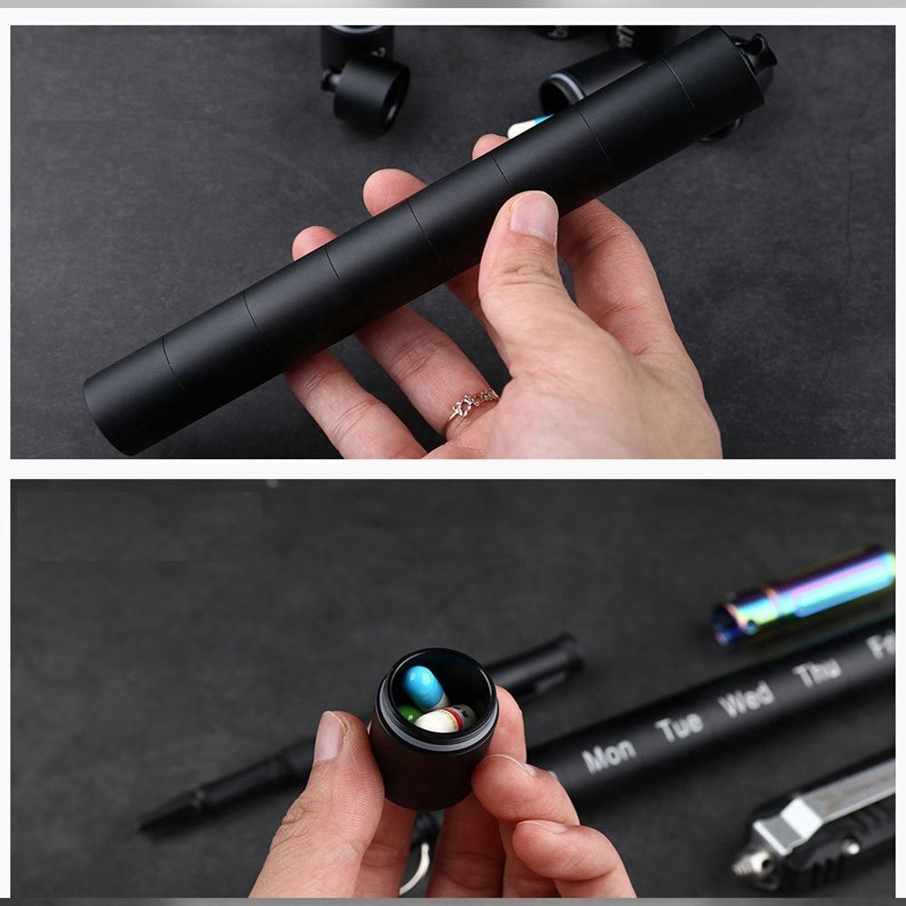 Aluminum Alloy Medicine Seal Waterproof Canister EDC Tool Capsule Bottle