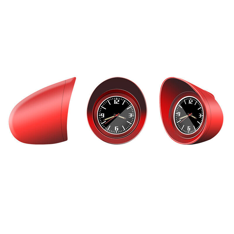 Red Round Quartz Clock For Home Office Table Desk Car Truck Vehicle Dashboard A4