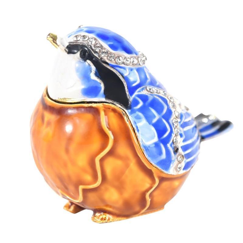 Enameled Trinket Box Collectable Wedding Jewelry Ring Organizer Gift for Friend