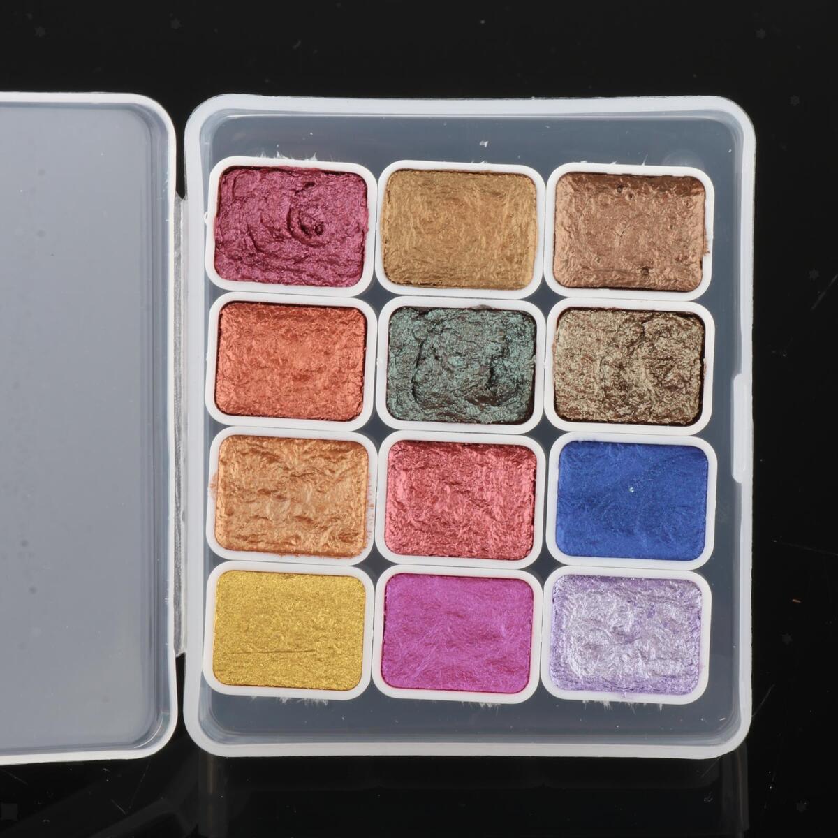Nail Pigment Solid 12 Colors Pigment Powder Nail Art Powder for Beginners